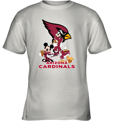 Mickey Donald Goofy The Three Arizona Cardinals Football Youth T-Shirt