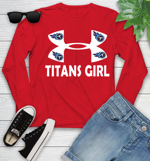 NFL Tennessee Titans Girl Under Armour Football Sports Youth Long Sleeve 11