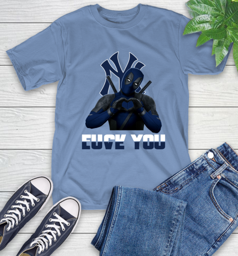 MLB New York Yankees Deadpool Love You Fuck You Baseball Sports T-Shirt 12