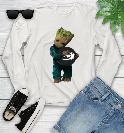 NHL Groot Guardians Of The Galaxy Hockey Sports Carolina Hurricanes Youth Long Sleeve 12