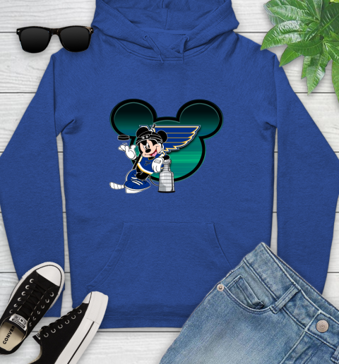 NHL St.Louis Blues Stanley Cup Mickey Mouse Disney Hockey T Shirt Youth Hoodie 9