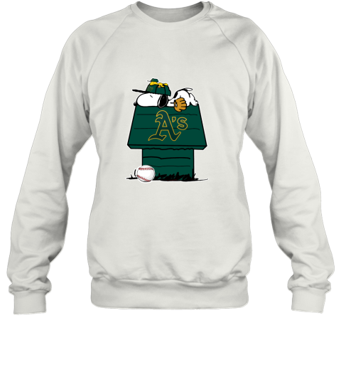 Oakland Athletics Snoopy And Woodstock Resting Together MLB Sweatshirt