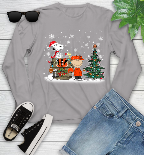 NFL Cincinnati Bengals Snoopy Charlie Brown Christmas Football Super Bowl Sports Youth Long Sleeve 5