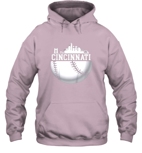 hd4y vintage downtown cincinnati shirt baseball retro ohio state hoodie 23 front light pink