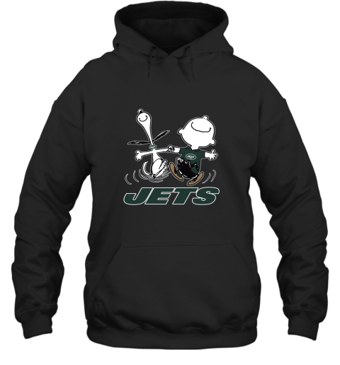 Snoopy And Charlie Brown Happy New York Jets Fans Hoodie