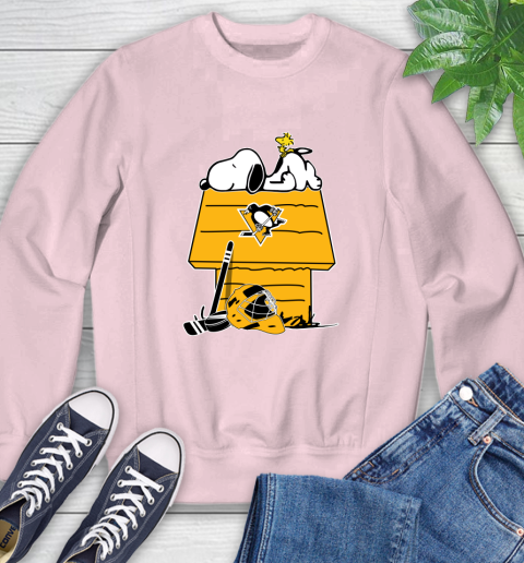 Pittsburgh Penguins NHL Hockey Snoopy Woodstock The Peanuts Movie Sweatshirt 9