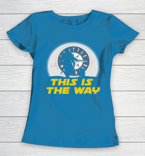 Seattle Mariners MLB Baseball Star Wars Yoda And Mandalorian This Is The Way Women's T-Shirt 6