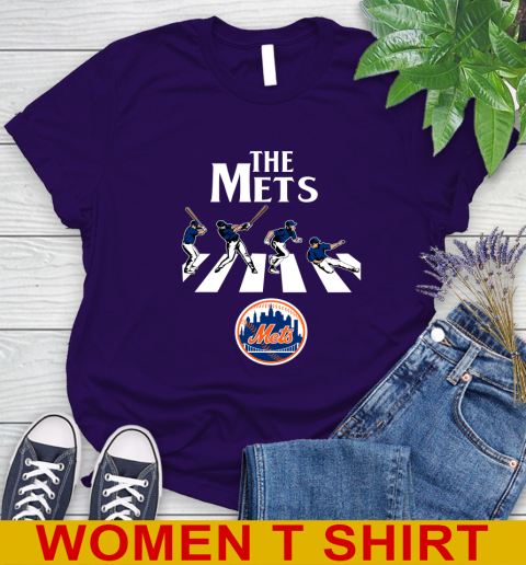 MLB Baseball New York Mets The Beatles Rock Band Shirt Women's T-Shirt 4