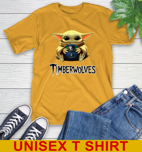 NBA Basketball Minnesota Timberwolves Star Wars Baby Yoda Shirt 3