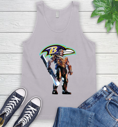 NFL Thanos Gauntlet Avengers Endgame Football Baltimore Ravens Tank Top 4