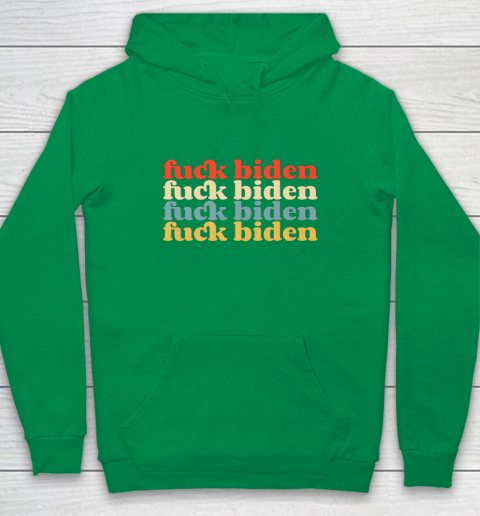 Vintage Fuck Biden Anti Biden Tee Top Womens Mens Premium Youth Hoodie 4