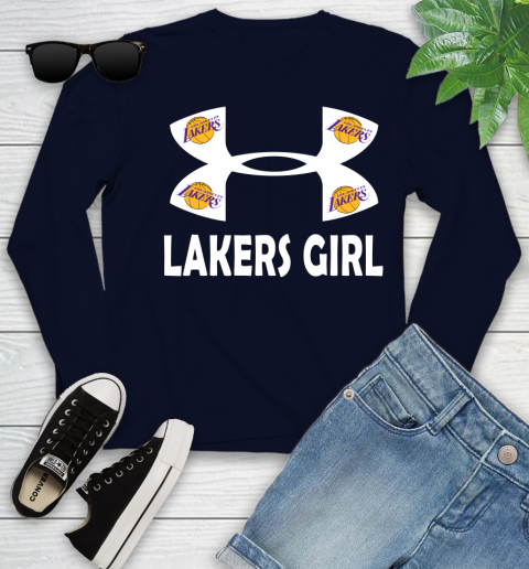 NBA Los Angeles Lakers Girl Under Armour Basketball Sports Youth Long Sleeve 2