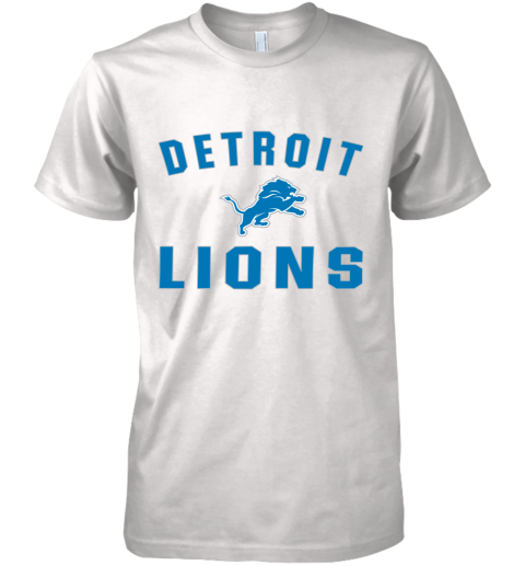 Detroit Lions NFL Line by Fanatics Branded Blue Vintage Victory Premium Men's T-Shirt
