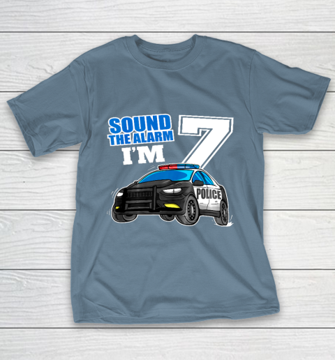 Kids Police Car 7th Birthday Shirt Boy 7 Cop Policeman Officer 7 Year Old T-Shirt 6
