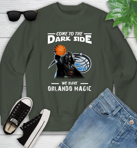 NBA Come To The Dark Side We Have Orlando Magic Star Wars Darth Vader Basketball Youth Sweatshirt 9
