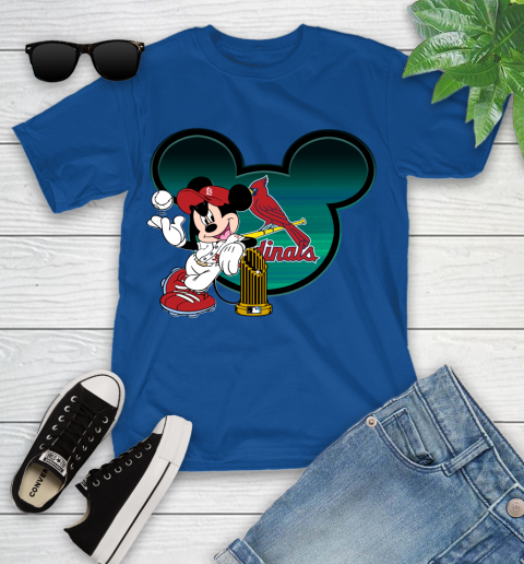 MLB St.Louis Cardinals The Commissioner's Trophy Mickey Mouse Disney Youth T-Shirt 9