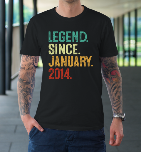 10 Years Old Legend Since January 2014 10th Birthday T-Shirt