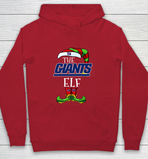 New York Giants Christmas ELF Funny NFL Youth Hoodie 7