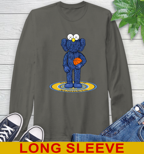 NBA Basketball Denver Nuggets Kaws Bff Blue Figure Shirt Long Sleeve T-Shirt 8