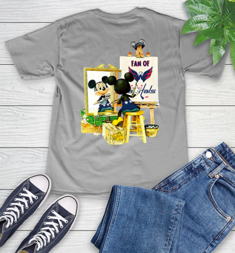 NHL Hockey Washington Capitals Mickey Drawing Shirt 48