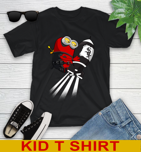 MLB Baseball Chicago White Sox Deadpool Minion Marvel Shirt Youth T-Shirt