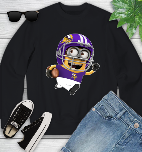 NFL Minnesota Vikings Minions Disney Football Sports Youth Sweatshirt 2