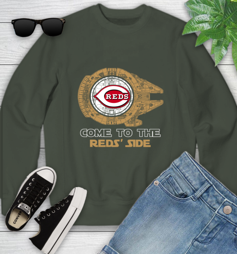 MLB Come To The Cincinnati Reds Side Star Wars Baseball Sports Youth Sweatshirt 9