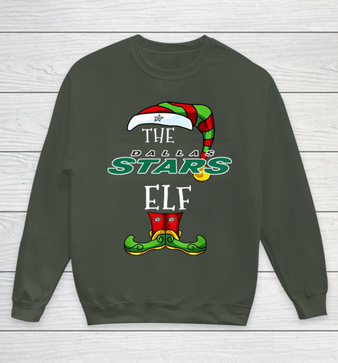 Dallas Stars Christmas ELF Funny NHL Youth Sweatshirt 8