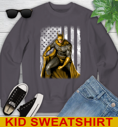 Boston Bruins NHL Hockey Batman DC American Flag Shirt Youth Sweatshirt 5