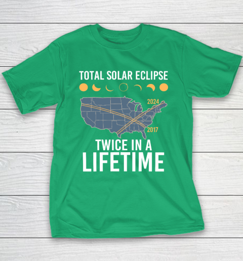 Twice In A Lifetime Solar Eclipse Shirt 2024 Total Eclipse Youth T-Shirt 4