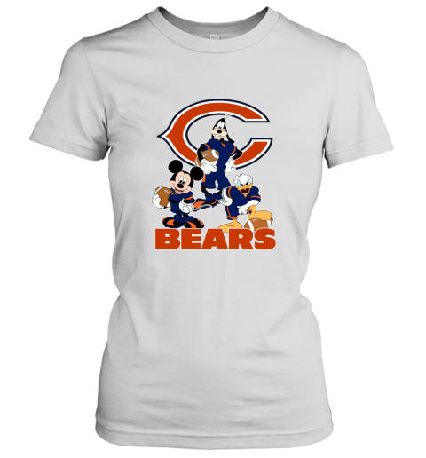 Mickey Donald Goofy The Three Chicago Bears Football Women's T-Shirt