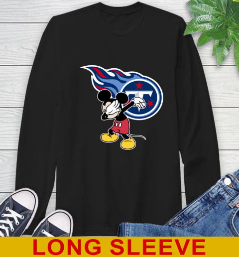 Tennessee Titans NFL Football Dabbing Mickey Disney Sports Long Sleeve T-Shirt 2