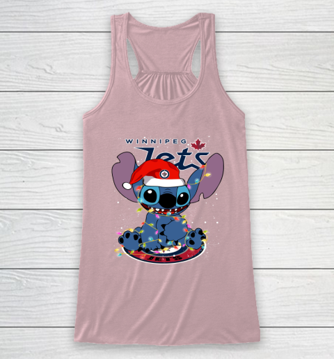 Winnipeg Jets NHL Hockey noel stitch Christmas Racerback Tank 5