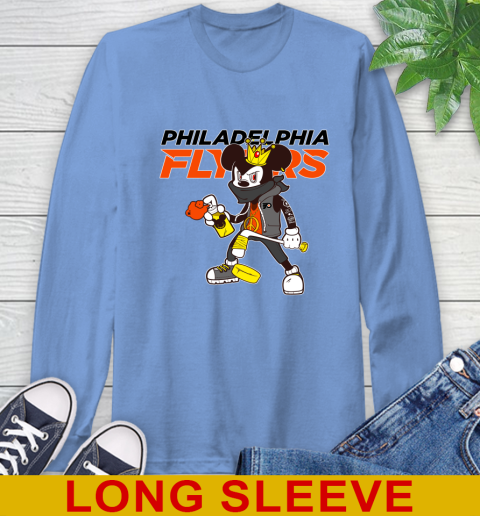 Philadelphia Flyers NHL Hockey Mickey Peace Sign Sports Long Sleeve T-Shirt 11