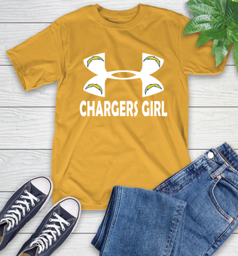 NFL Los Angeles Chargers Girl Under Armour Football Sports T-Shirt 2