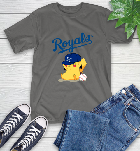 MLB Pikachu Baseball Sports Kansas City Royals T-Shirt 9