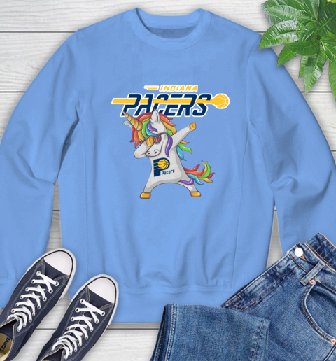 Indiana Pacers NBA Basketball Funny Unicorn Dabbing Sports Sweatshirt 11