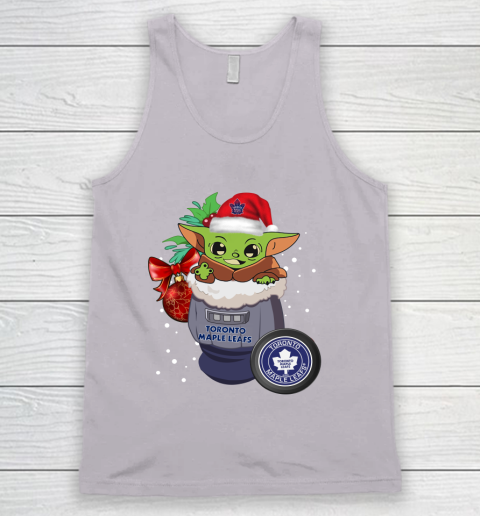 Toronto Maple Leafs Christmas Baby Yoda Star Wars Funny Happy NHL Tank Top 4