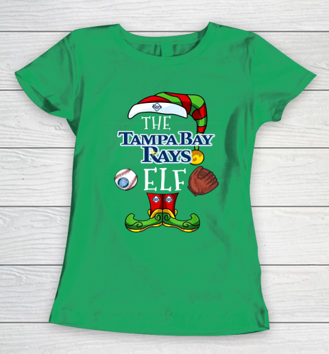 Tampa Bay Rays Christmas ELF Funny MLB Women's T-Shirt 5