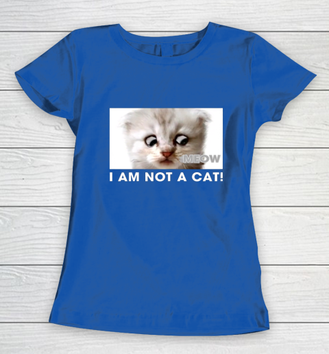 I am not a cat shirt funny video zoom call cat Women's T-Shirt 8
