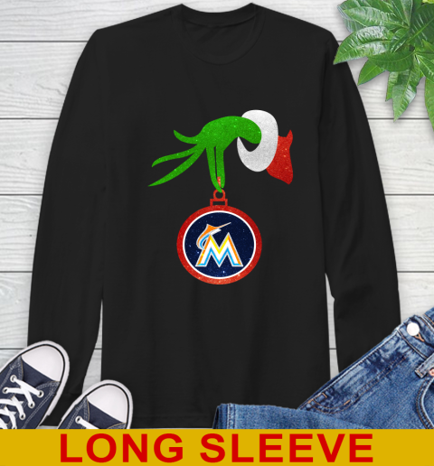 Miami Marlins Grinch Merry Christmas MLB Baseball Long Sleeve T-Shirt 2