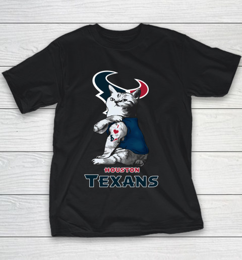 NFL Football My Cat Loves Houston Texans Youth T-Shirt