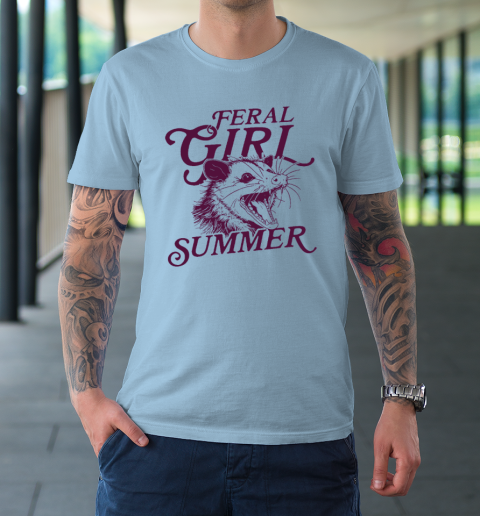 Feral Girl Summer Opossum Vintage T-Shirt 5