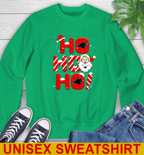 Carolina Panthers NFL Football Ho Ho Ho Santa Claus Merry Christmas Shirt Sweatshirt 8