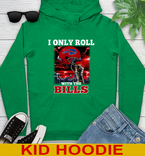 Buffalo Bills NFL Football I Only Roll With My Team Sports Youth Hoodie 8