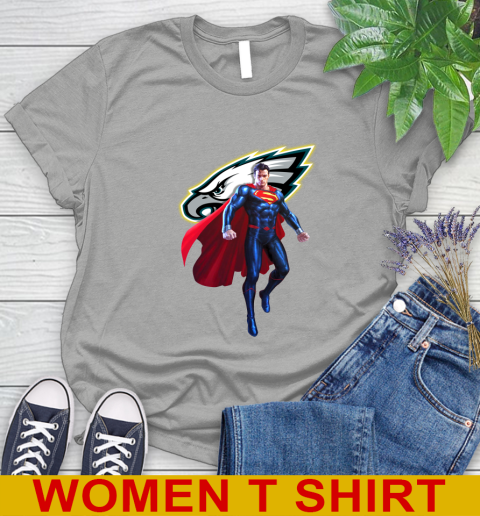 NFL Superman DC Sports Football Philadelphia Eagles Women's T-Shirt 11