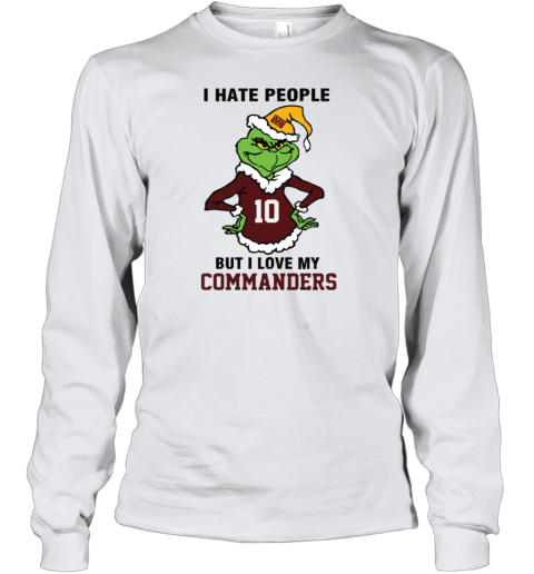 I Hate People But I Love My Commanders Washington Commanders NFL Teams Youth Long Sleeve