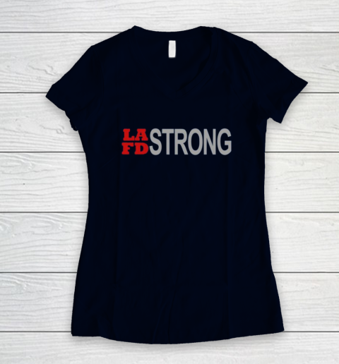 LAFD Strong Women's V-Neck T-Shirt 3