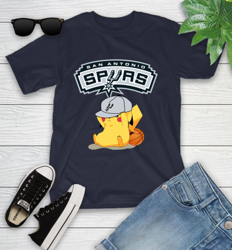 NBA Pikachu Basketball Sports San Antonio Spurs Youth T-Shirt 3