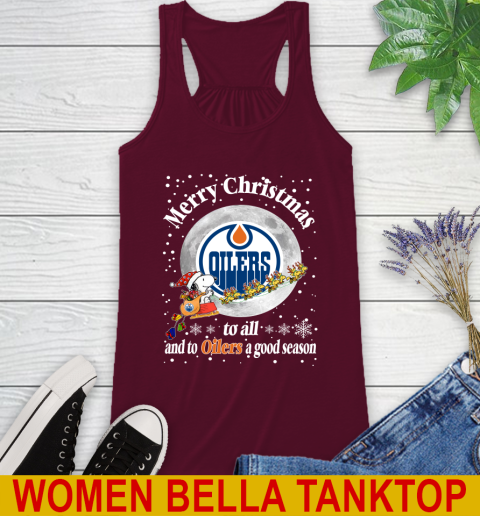Edmonton Oilers Merry Christmas To All And To Oilers A Good Season NHL Hockey Sports Racerback Tank 2
